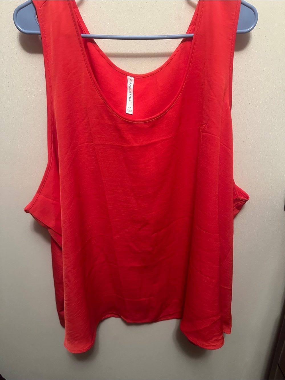 Fabletics Bright Red Scoop Neck Tank